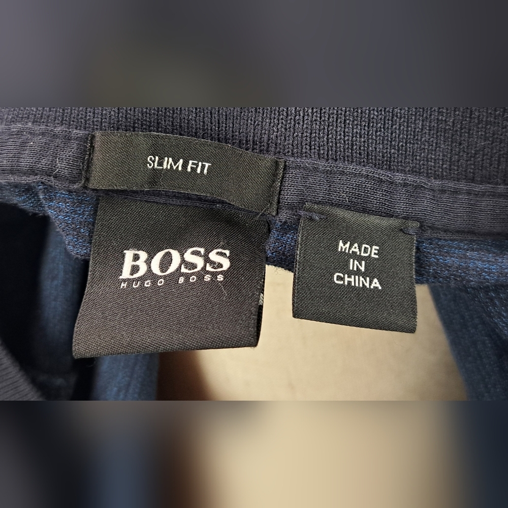Hugo Boss Men's T-Shirt Tee Slim Fit Blue Black Small - Picture 2 of 16